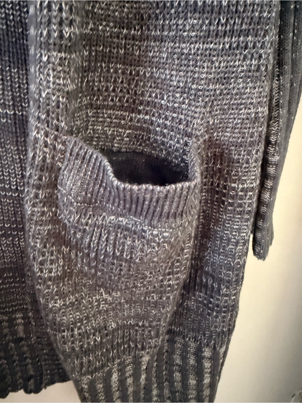 Target Knox Rose Charcoal Open-Front Pocket Cardigan - Picture 4 of 6